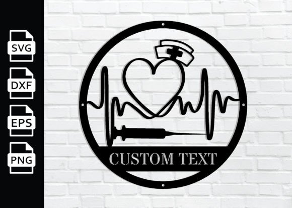 Custom RN Nurse Metal Sign: Graphics for Crafts