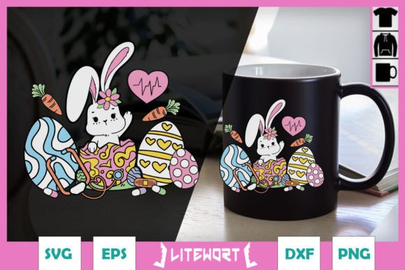 Easter Nurse Bunny SVG: Graphics for Crafts