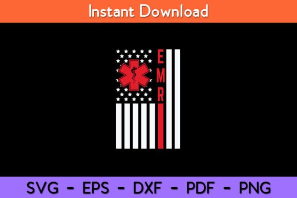 Emergency Medical Responder American EMR Graphics for Crafts