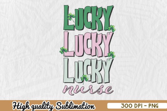 Lucky Nurse Retro St Patricks PNG: Graphics for Crafts
