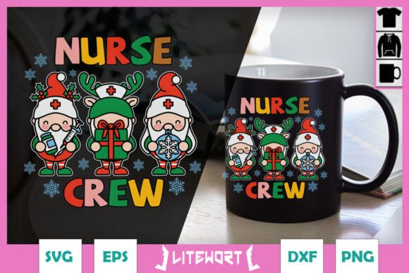 Nurse Crew SVG: Festive Graphics for Crafts