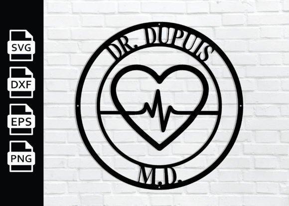 Personalized Nurse Heart Metal Sign: Graphics for Crafts
