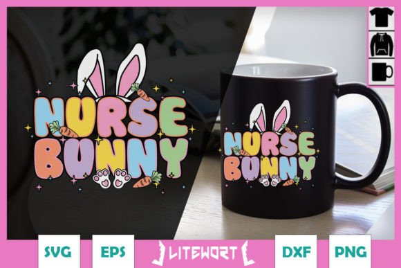 Retro Easter Nurse Bunny SVG for Crafts & Graphics