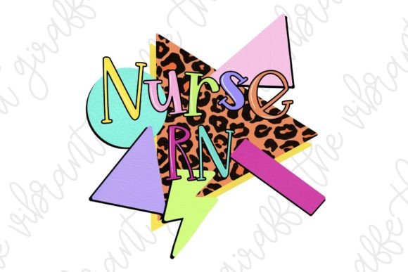 Retro Nurse 90's PNG: Graphics for Crafts & Biz
