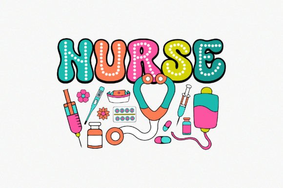 Retro Nurse PNG: Graphics for Crafts & Branding
